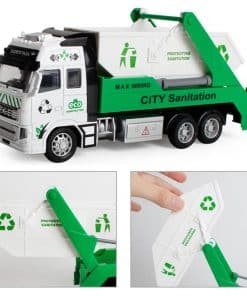 Jouet camion poubelle vert